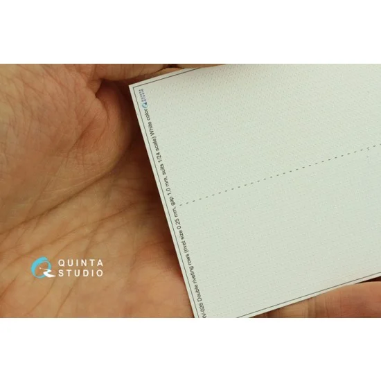 Quinta Studio QRV-026 1/24 Double Riveting Rows (each 0.25 mm, gap 1.0 mm) White Colour, Total L: 5.8m/19 ft