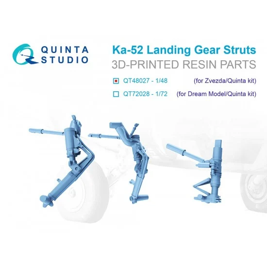 Quinta Studio QT48027 1/48 Ka-52 Landig Gear Struts for Zvezda/Quinta kits