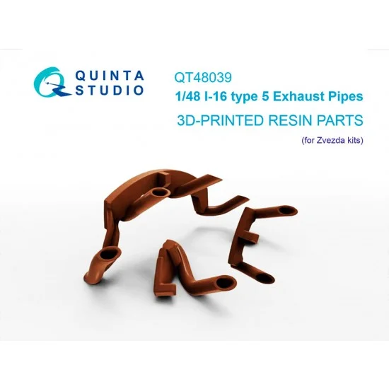 Quinta Studio QT48039 1/48 I-16 Type 5 Exhaust Pipes for Zvezda kits