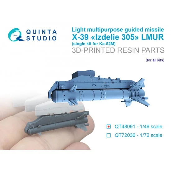 Quinta Studio QT48091 1/48 Ka-52M X-39 Product 305 LMUR, Single-pack (for all kits)