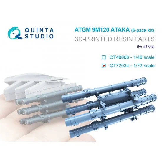 Quinta Studio QT72034 1/72 9M120 Ataka ATGM 6-pack kit