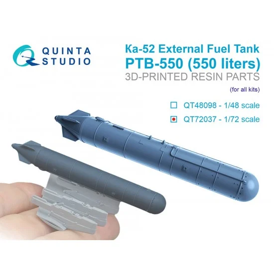 Quinta Studio QT72037 1/72 Ka-52 PTB-550 External Fuel Tank (for all kits)