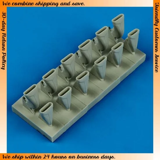 QuickBoost 32143 1/32 Supermarine Spitfire Mk.VIII Exhaust - Fishtail for Tamiya kits