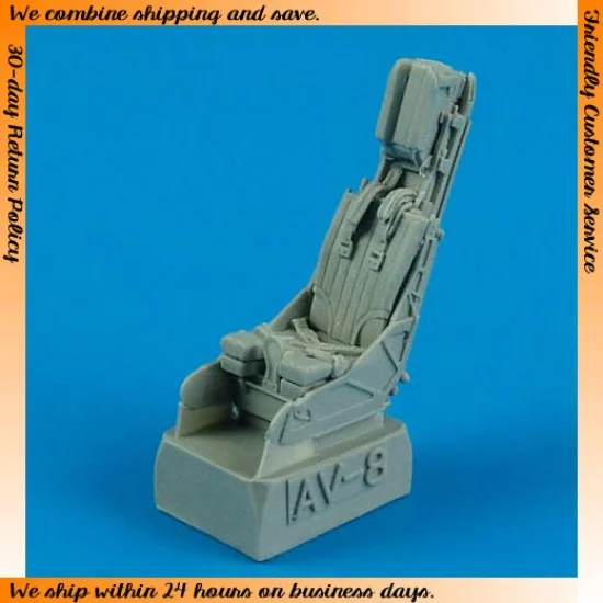 QuickBoost 48522 1/48 McDonnell-Douglas AV-8B Harrier II Seat w/safety belts for Hasegawa /Monogram /Revell