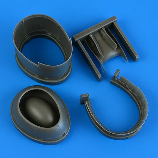 QuickBoost 49126 1/48 P-47D Thunderbolt Cowling and Cooling Flaps (Opened) for MiniArt kits