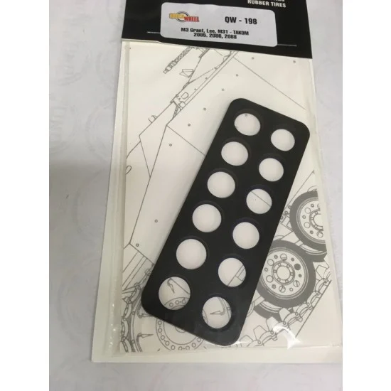 QuickWheel QW-198 1/35 M3 Grant, Lee, M31 Wheel Mask for Takom kits