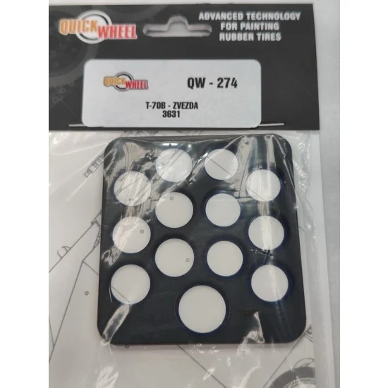 QuickWheel QW-274 1/35 T-70B Wheels Paint Mask for Zvezda kits