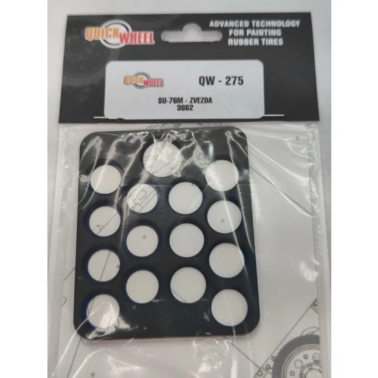 QuickWheel QW-275 1/35 SU-76M Wheels Paint Mask for Zvezda kits