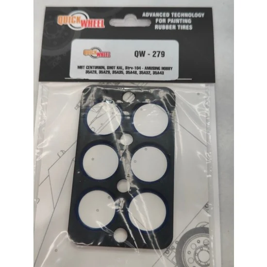 QuickWheel QW-279 1/35 MBT Centurion, Shot Kal, Strv-104 Wheels Paint Mask for Amusing Hobby kits