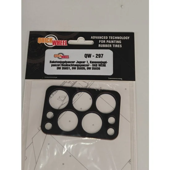 QuickWheel 297 1/35 Raketenjagdpanzer Jaguar 1 Wheels Paint Mask for Das Werk kit - Military Vehicles & Tanks
