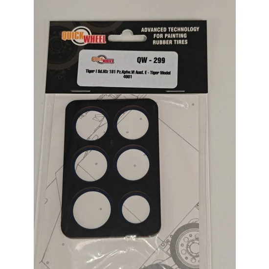 QuickWheel 299 1/35 Tiger I Ausf.E Wheels Paint Mask for Tiger Model - Military Vehicles & Tanks