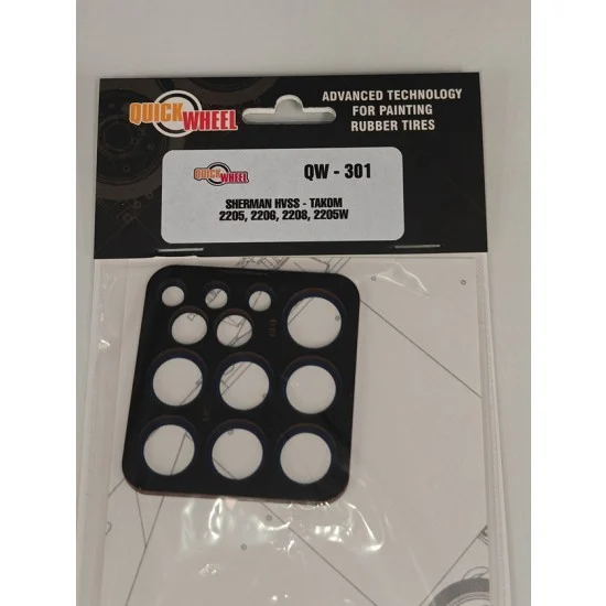 QuickWheel 301 1/35 Sherman (HWSS) Wheels Paint Mask for Takom kits - Military Vehicles & Tanks
