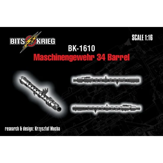 BitsKrieg BK1610 1/16 Maschinengewehr34 Barrel - Military Vehicles & Tanks