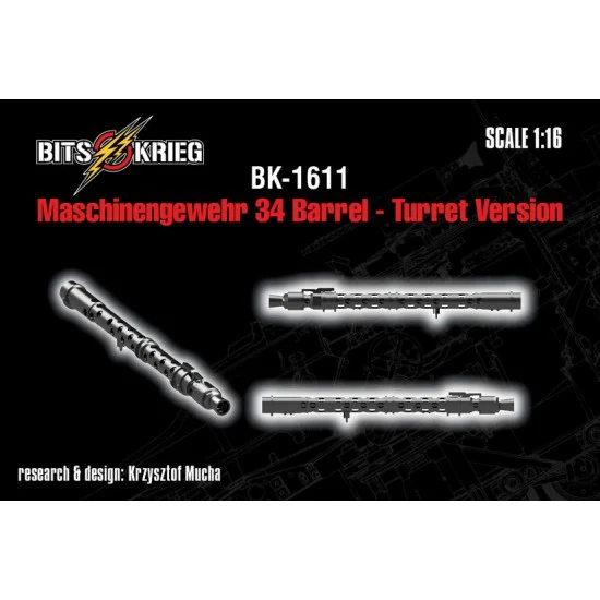 BitsKrieg BK1611 1/16 Maschinengewehr34 Barrel (Turret version) - Military Vehicles & Tanks