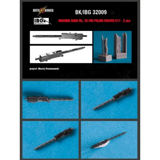 BitsKrieg BK32009S 1/32 PZL P.11 Polish Fighter Machine Guns Wz.33 for IBG Kits - Model Planes