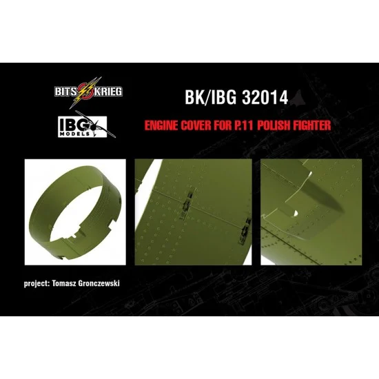 BitsKrieg BK32014S 1/32 PZL P.11 Polish Fighter Engine Cover for IBG Kits - Model Planes