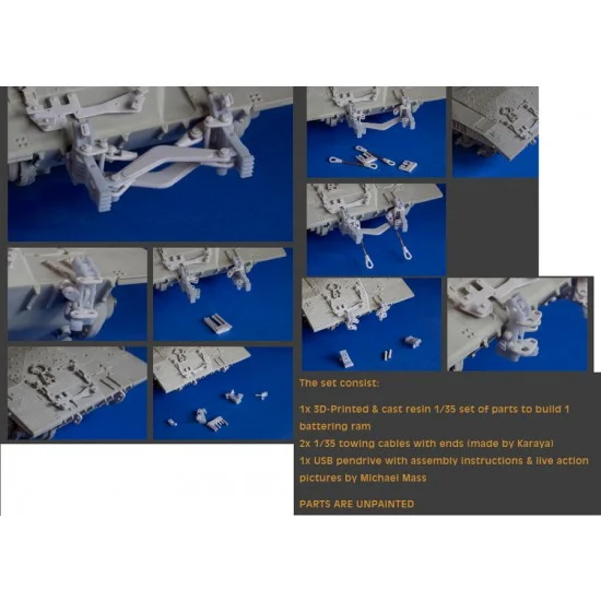QuickWheel QWDEP-35001 1/35 IDF Merkava 2/2D and Merkava 3/3D Battering Ram
