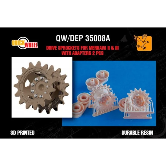 QuickWheel QWDEP-35008A 1/35 Drive Sprockets for IDF Merkava Mk 2 and Mk 3