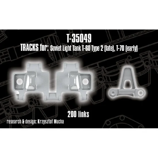 QuickWheel QWT-35049 1/35 Tracks for Light Tank T-60 Type 2 late, T-70 (Early)