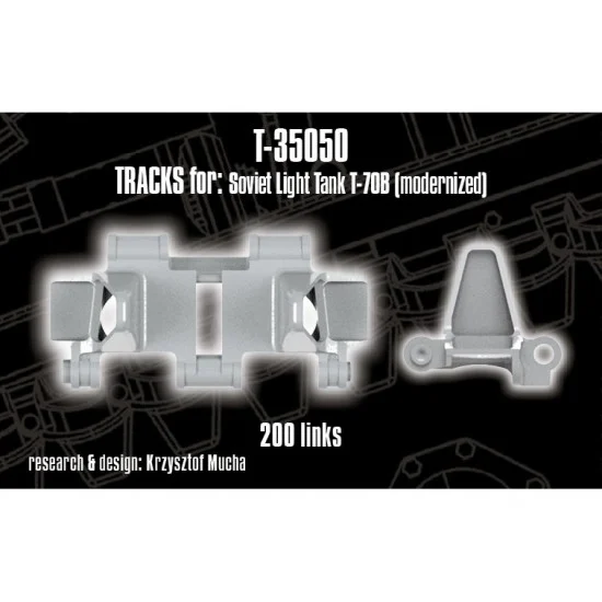 QuickWheel QWT-35050 1/35 Tracks for Soviet Light Tank T-70B (modernized)