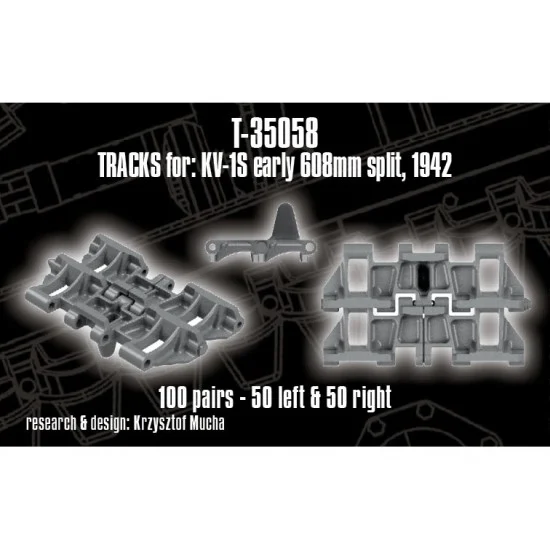 QuickWheel QWT-35058 1/35 Tracks for KV-1S early 608mm split 1942
