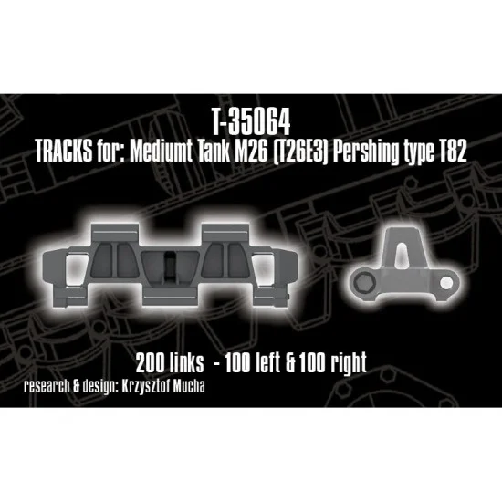 QuickWheel QWT-35064 1/35 Tracks for US M26 (T26E3) Pershing Type T82