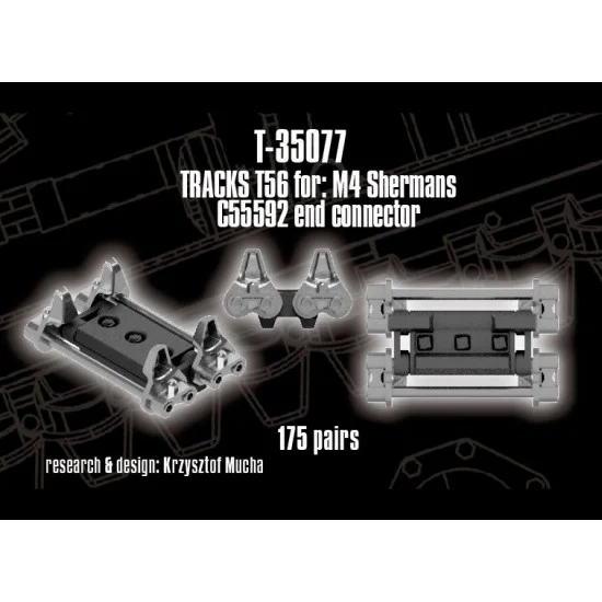 QuickWheel QWT-35077 1/35 T56 Tracks for M4 Sherman (C55592 end connector)