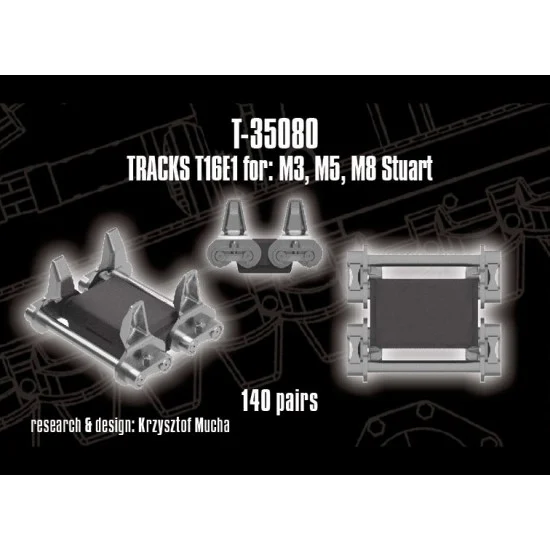 QuickWheel QWT-35080 1/35 T16E1 Tracks for M3/M5/M8 Stuart