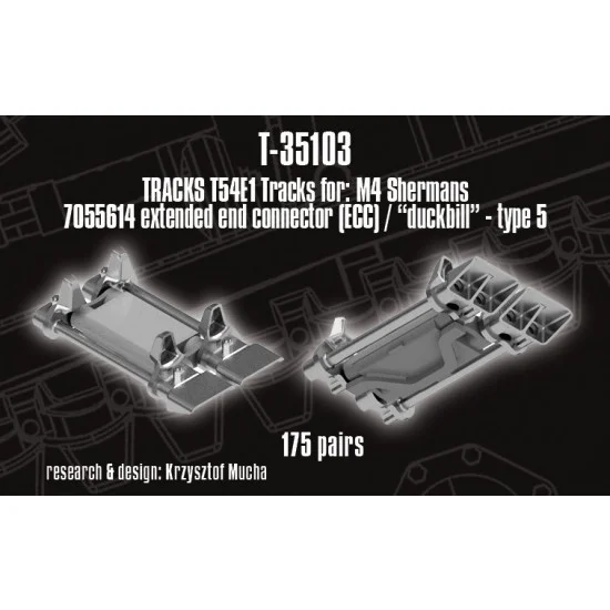 QuickWheel QWT-35103 1/35 T54E1 type Tracks for M4 Sherman; EEC / "Duckbill" Type 5