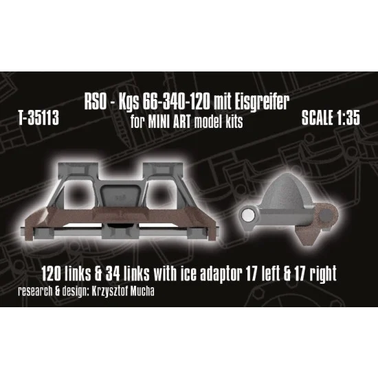 QuickWheel QWT-35113 1/35 RSO Tracks - Kgs 66-340-120 with Ice Grousers for MiniArt kits