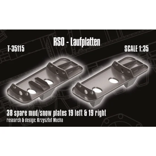 QuickWheel QWT-35115 1/35 RSO Vehicle's Hull Mud/Snow Plates (Laufplatten)