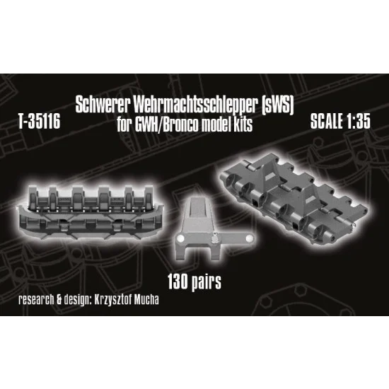 QuickWheel QWT-35116 1/35 Schwerer Wehrmachtsschlepper (sWS) Tracks for GWH / Bronco kit