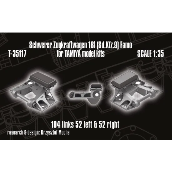 QuickWheel QWT-35117 1/35 Schwerer Zugkraftwagen 18t (Sd.Kfz. 9) FAMO Tracks for Tamiya kit