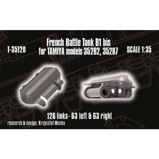 QuickWheel QWT-35120 1/35 French Battle Tank B1 bis Track for Tamiya kit