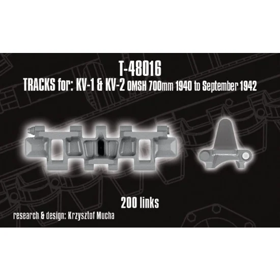 QuickWheel QWT-48016 1/48 Tracks for KV-1 and KV-2 OMSH 700mm - 1940 to September 1942