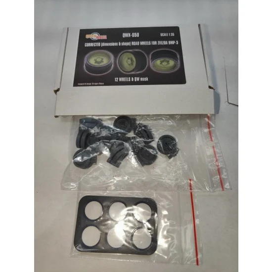 QuickWheel QWX-050 1/35 BMP-3 Road Wheels with Masks for Zvezda kits