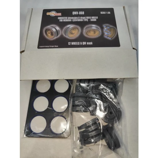 QuickWheel QWX-059 1/35 Merkava 1 (Centurion) Road Wheels with Masks for Takom kits