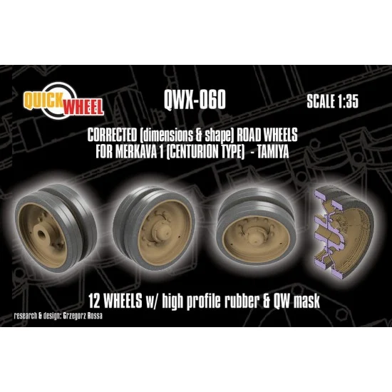 QuickWheel QWX-060 1/35 Merkava 1 Road Wheels (Centurion type) for Tamiya kits