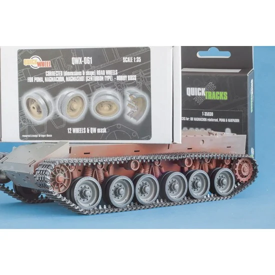 QuickWheel QWX-061 1/35 Puma; Nagmachon; Nagmashot Road Wheels (Centurion type) for Hobby Boss kits