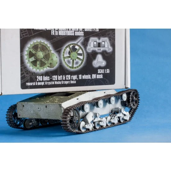 QuickWheel QWXT-35007 1/35 Soviet T-26 Tracks, Drive Sprockets, Idlers for HobbyBoss kits