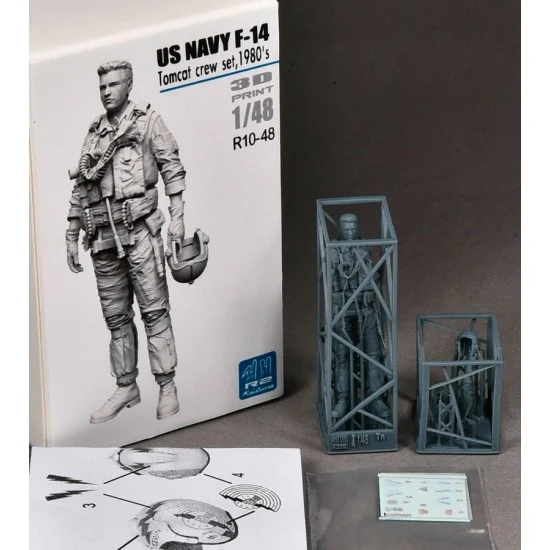 R2 Miniatures R10-48 1/48 USN/US Navy F-14 Tomcat Pilot 1980s