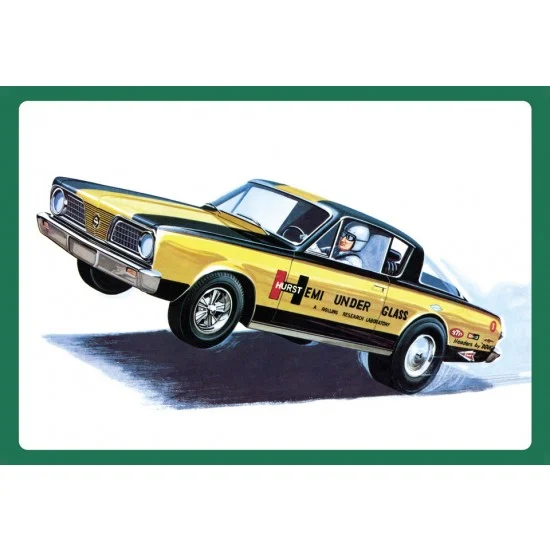 AMT 1153 1/25 1966 Plymouth Barracuda "Hemi Under Glass" - Model Cars