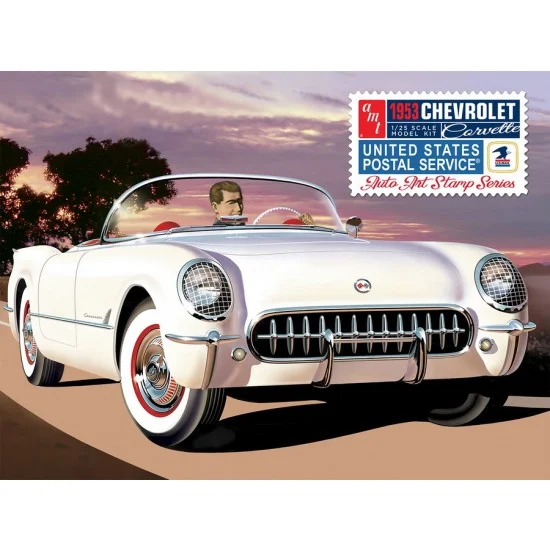 AMT 1244M 1/25 1953 Chevy Corvette (USPS Stamp Series) - Model Cars