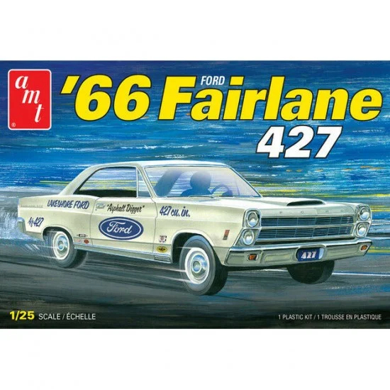 AMT 1263M 1/25 1966 Ford Fairlane 427 - Model Cars