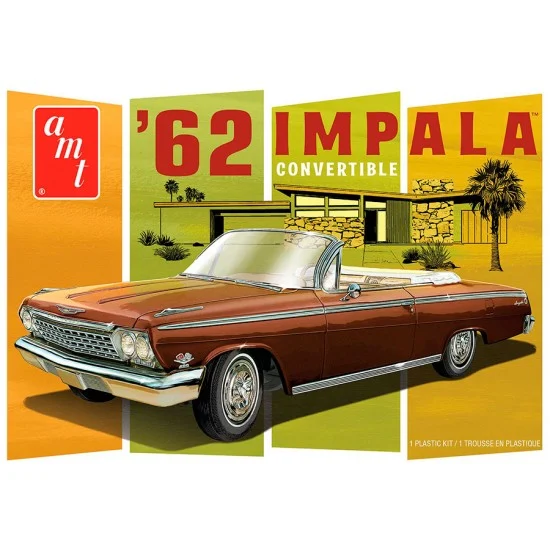 AMT 1355M 1/25 1962 Chevy Impala Convertible - Model Cars