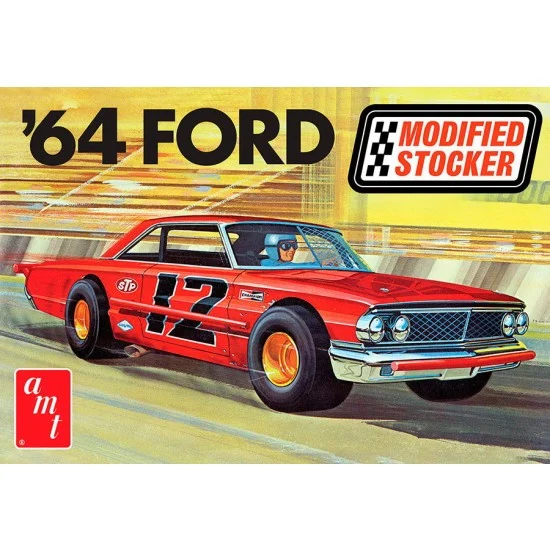 AMT 1383 1/25 1964 Ford Galaxie Modified Stocker - Model Cars