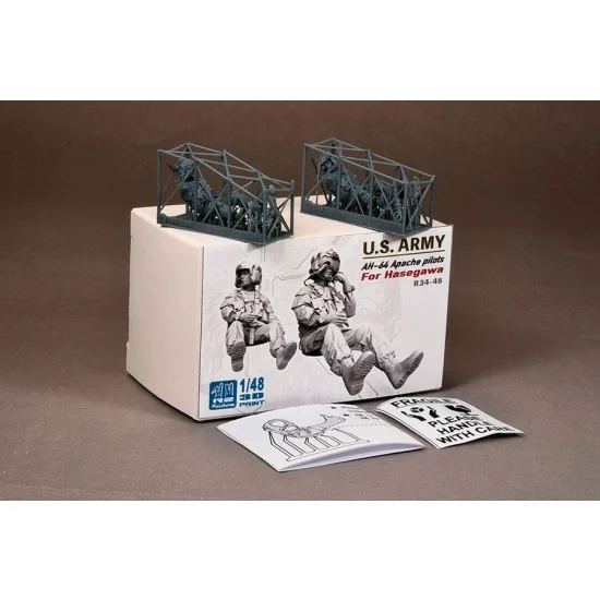 R2 Miniatures R34-48 1/48 AH-64 Apache Pilots (2 figures) for Hasegawa kits
