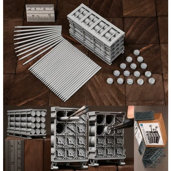 R2 Miniatures R42-AC35 1/35 2.75 inch Rocket Hydra Pallet set with Hydra-70