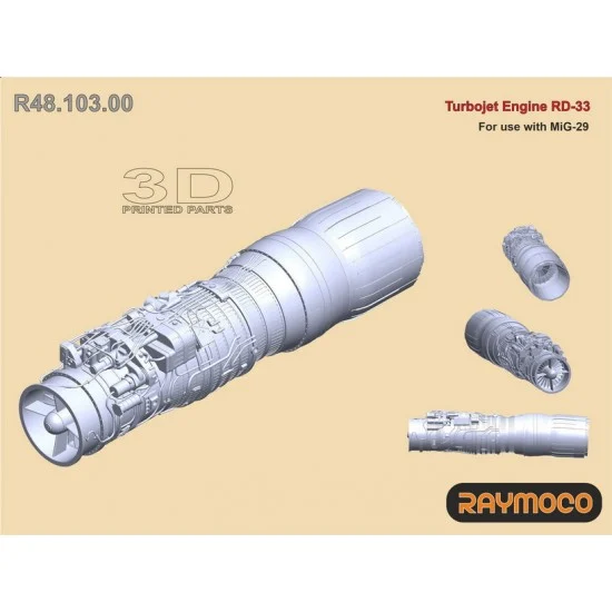 RAYMOCO R48.103.00 1/48 Mikoyan MiG-29 Turbo Jet Engine RD-33