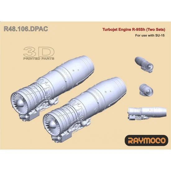 RAYMOCO R48.106.DPAC 1/48 Sukhoi SU-25 Turbo Jet Engine R-95SH (2pcs)